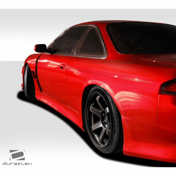 1995-1998 Nissan 240SX S14 Duraflex V-Speed Wide Body Side Skirt Rocker Panels (+35mm) - 2 Piece - Image 2