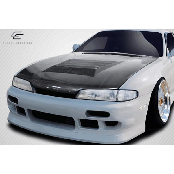 1995-1996 Nissan 240SX S14 Carbon Creations D-Spec Hood - 1 Piece - Image 2