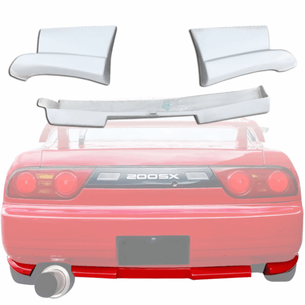 ModeloDrive FRP Type-X Rear Lip Valances 3pc > Nissan 240SX 1989-1994 > 3dr Hatch - Image 18