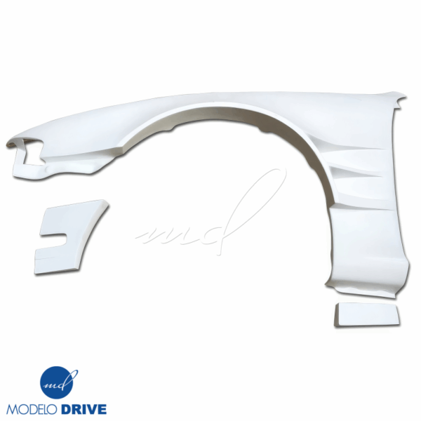 ModeloDrive FRP ORI t4 75mm Wide Body Fenders (front) 6pc > Nissan 240SX (S14) 1995-1996 - Image 9