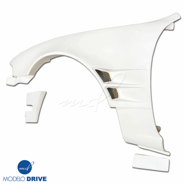 ModeloDrive FRP ORI t4 75mm Wide Body Fenders (front) 6pc > Nissan 240SX (S14) 1995-1996 - Image 17