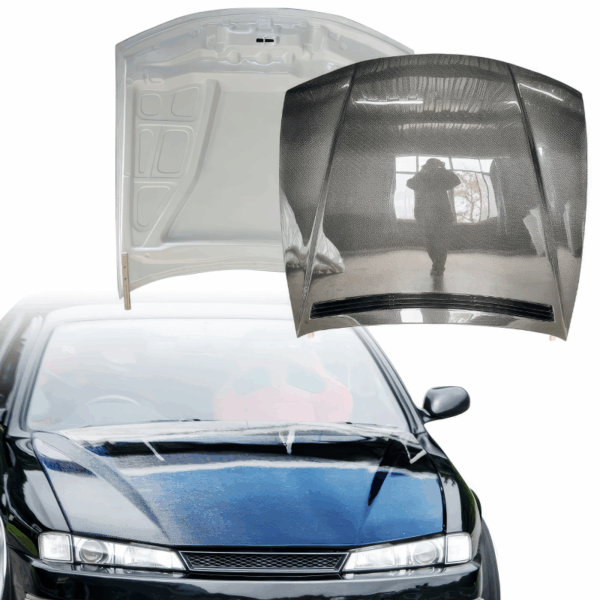 ModeloDrive Carbon Fiber ORI v2 Hood > Nissan 240SX (S14) 1997-1998 - Image 9