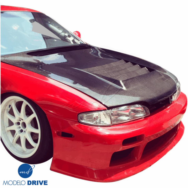 ModeloDrive Carbon Fiber DMA D1 Hood > Nissan 240SX (S14) 1995-1996 - Image 2