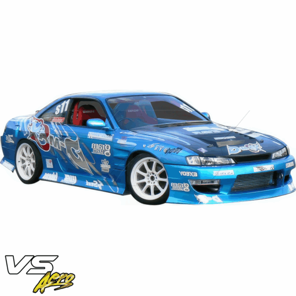 VSaero FRP DMA D1 Wide Body 30mm Fenders (front) for Nissan 240SX (S14) 1997-1998 - Image 6