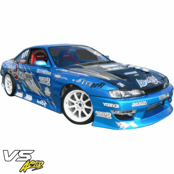 VSaero FRP DMA D1 Wide Body 30mm Fenders (front) for Nissan 240SX (S14) 1997-1998 - Image 7