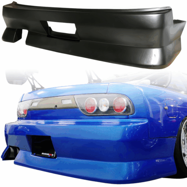 VSaero FRP BSPO Blister Wide Body Rear Bumper for Nissan 240SX 1989-1994 > 3dr Hatch - Image 6
