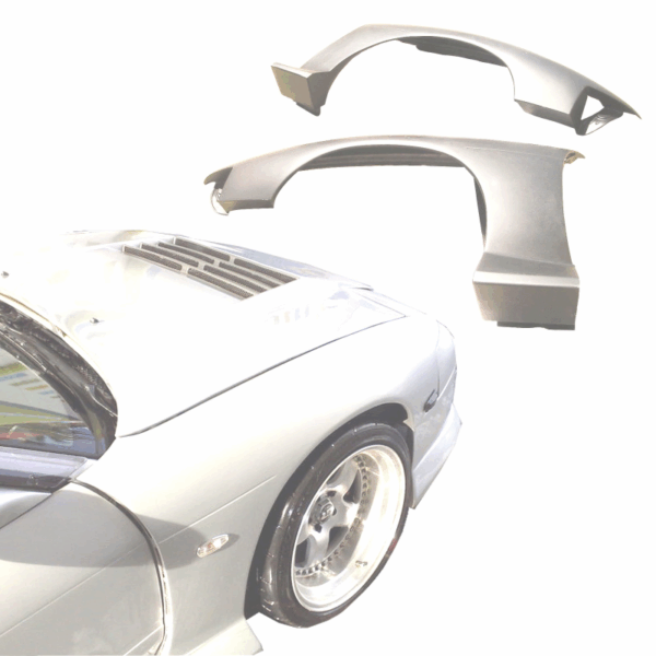 VSaero FRP BSPO Blister Wide Body 50mm Fenders (front) for Nissan 240SX 1989-1994 > 2/3dr - Image 3