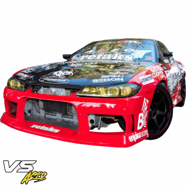 VSaero FRP YANA S13.5 Conversion Fenders (front) for Nissan 240SX 1989-1994 - Image 4