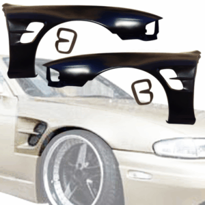 VSaero FRP SMAD Wide Body Fenders (front) 30mm for Nissan 240SX (S14) 1995-1996