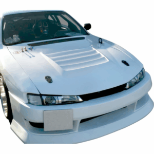 VSaero FRP BSPO Blister Wide Body Front Bumper for Nissan 240SX (S14) 1997-1998