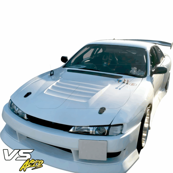 VSaero FRP BSPO Blister Wide Body Front Bumper for Nissan 240SX (S14) 1997-1998 - Image 2