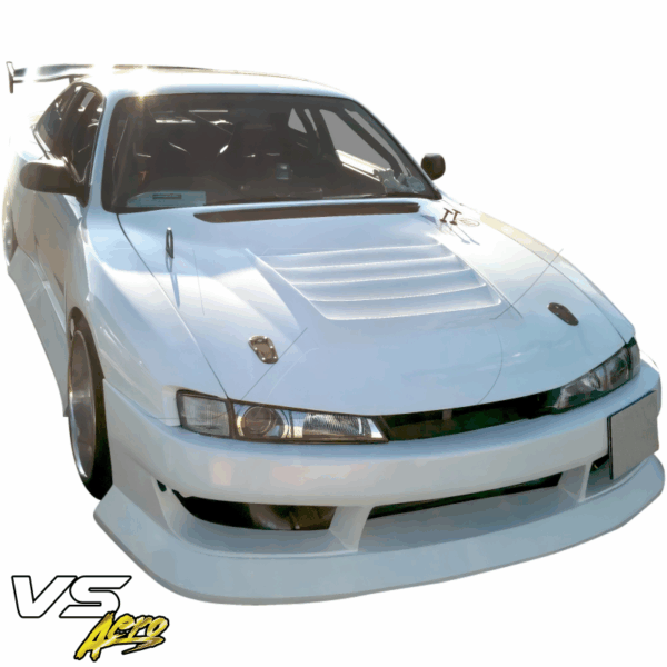 VSaero FRP BSPO Blister Wide Body Front Bumper for Nissan 240SX (S14) 1997-1998 - Image 4