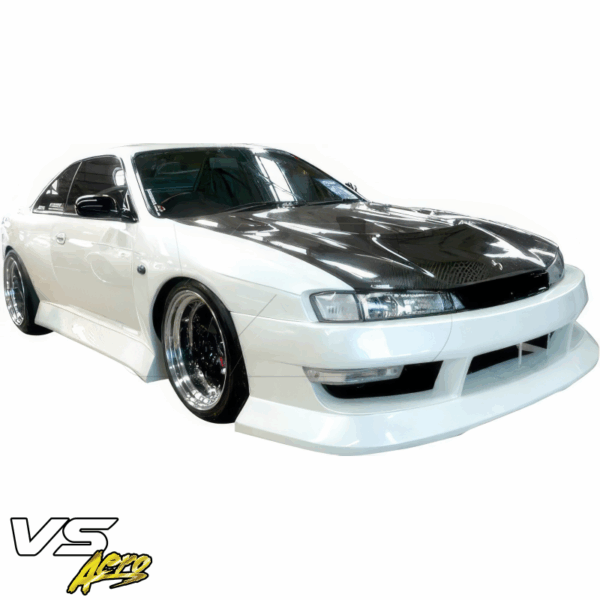 VSaero FRP BSPO Blister Wide Body Front Bumper for Nissan 240SX (S14) 1997-1998 - Image 7