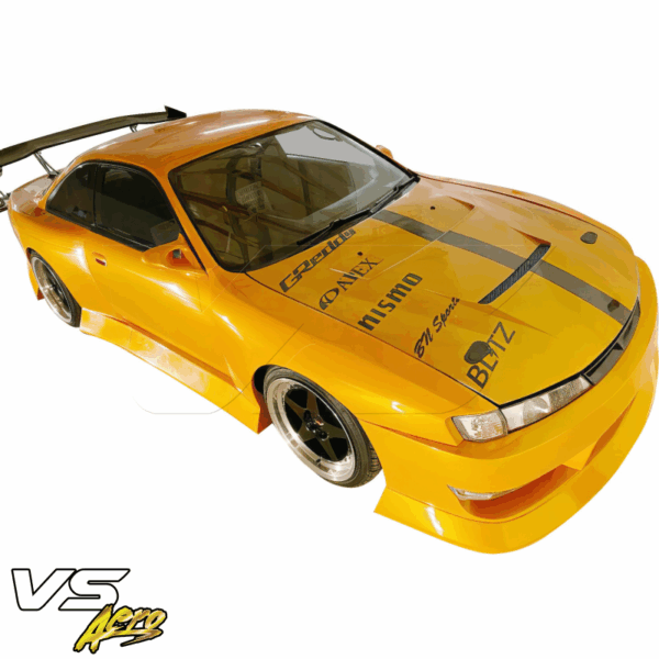VSaero FRP BSPO Blister Wide Body Front Bumper for Nissan 240SX (S14) 1997-1998 - Image 11
