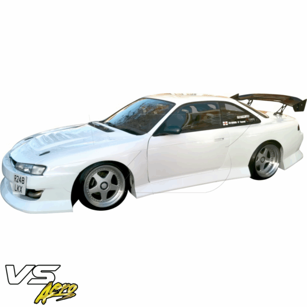 VSaero FRP BSPO Blister Wide Body Side Skirts 4pc for Nissan 240SX (S14) 1995-1998 - Image 2