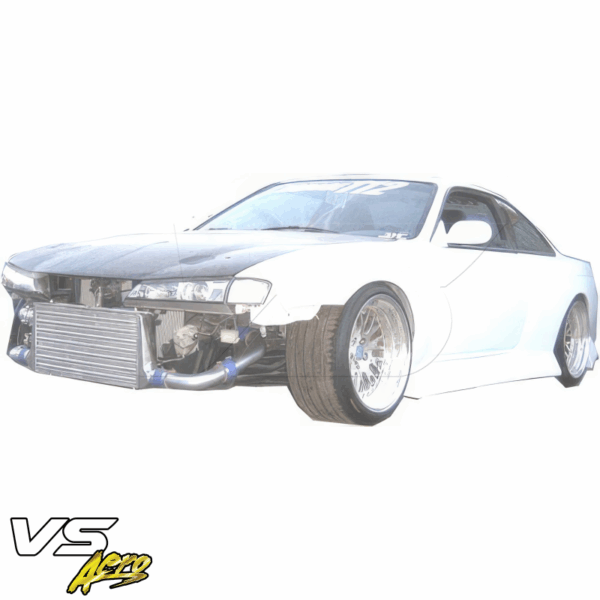 VSaero FRP BSPO Blister Wide Body Side Skirts 4pc for Nissan 240SX (S14) 1995-1998 - Image 4
