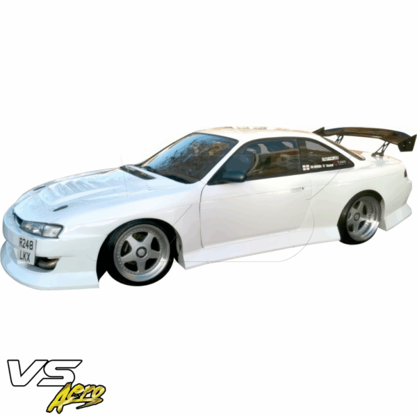 VSaero FRP BSPO Blister Wide Body Side Skirts 4pc for Nissan 240SX (S14) 1995-1998 - Image 6