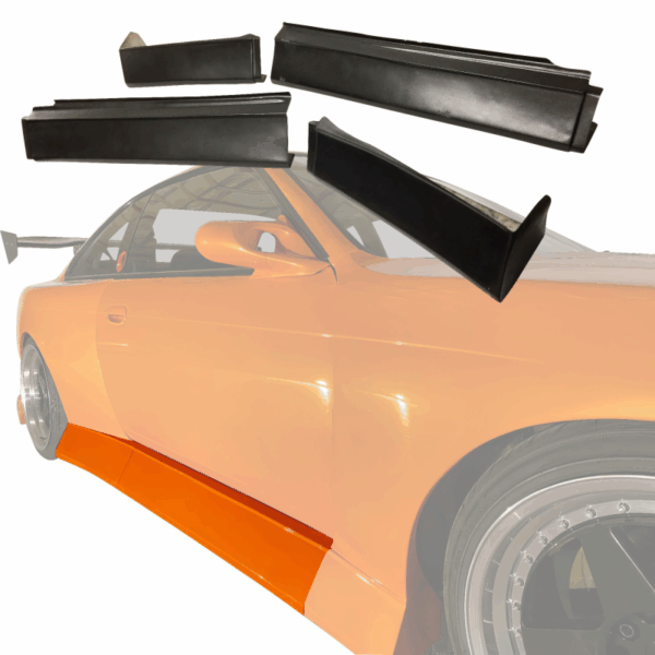 VSaero FRP BSPO Blister Wide Body Side Skirts 4pc for Nissan 240SX (S14) 1995-1998 - Image 8