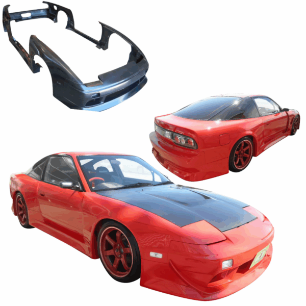 VSaero FRP VERT RIG Wide Body Kit 8pc for Nissan 240SX 1989-1994 > 3dr - Image 3