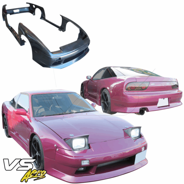 VSaero FRP VERT RIG Wide Body Kit 8pc for Nissan 240SX 1989-1994 > 3dr - Image 4
