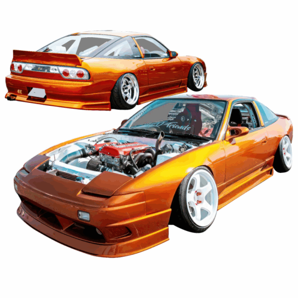 VSaero FRP GCOR Body Kit 4pc for Nissan 240SX 1989-1994 > 3dr Hatch - Image 3