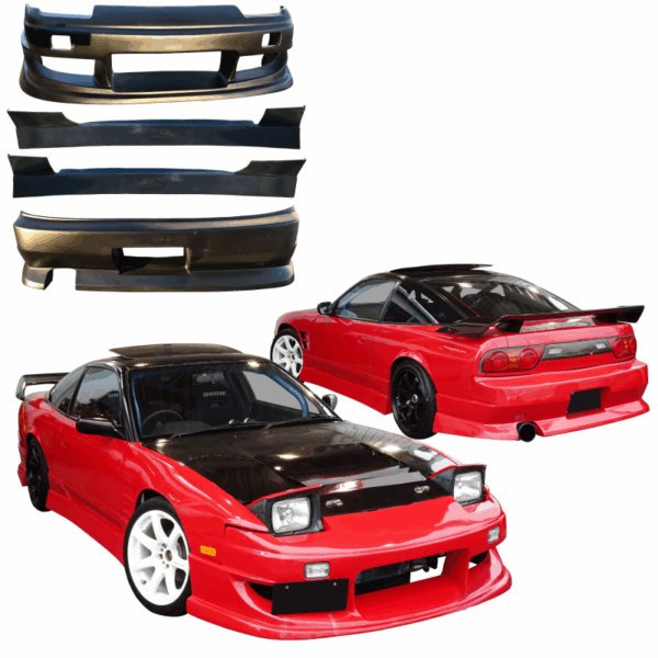 VSaero FRP WOR9 Body Kit 4pc for Nissan 240SX 1989-1994 > 3dr Hatch - Image 2