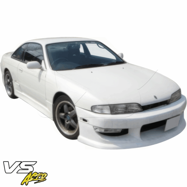 VSaero FRP WOR9 v1 Front Bumper for Nissan 240SX (S14) 1995-1996 - Image 2