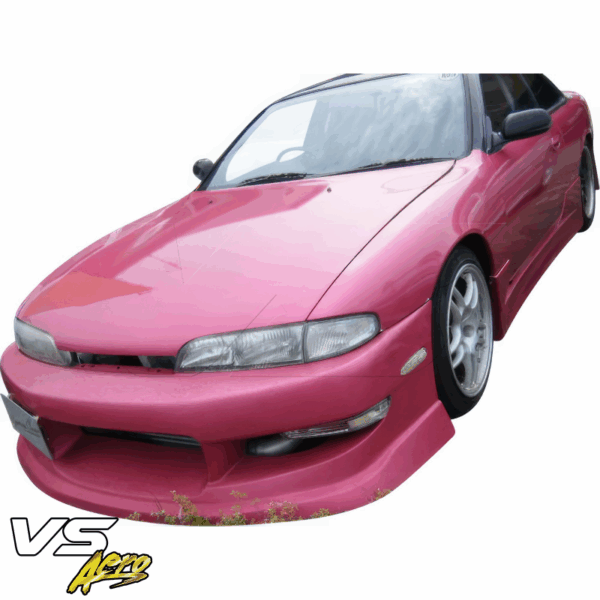 VSaero FRP WOR9 v1 Front Bumper for Nissan 240SX (S14) 1995-1996 - Image 4