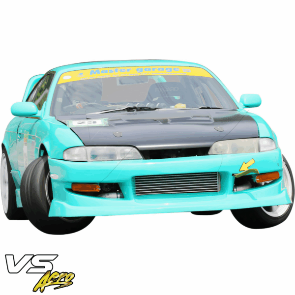 VSaero FRP WOR9 v1 Front Bumper for Nissan 240SX (S14) 1995-1996 - Image 7