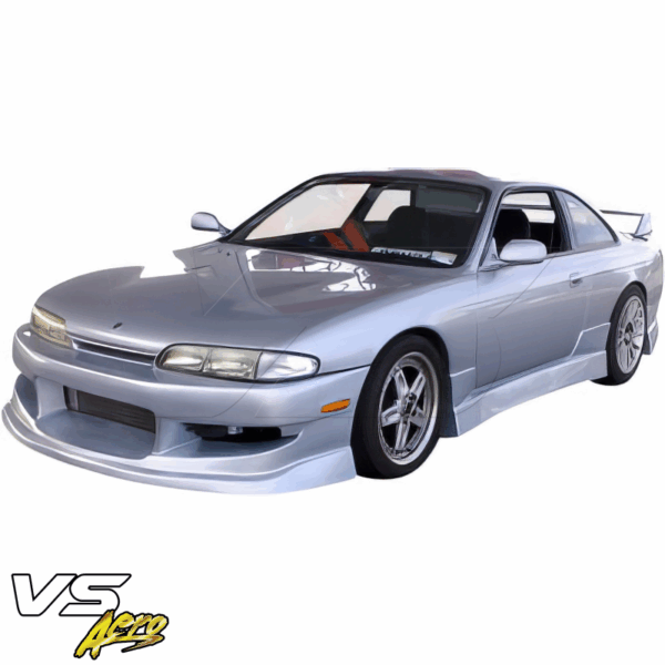 VSaero FRP WOR9 v1 Front Bumper for Nissan 240SX (S14) 1995-1996 - Image 16