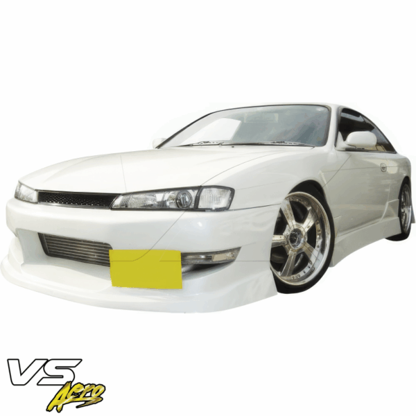 VSaero FRP WOR9 v1 Front Bumper for Nissan 240SX (S14) 1997-1998 - Image 2