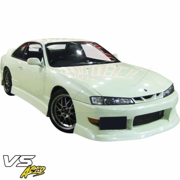 VSaero FRP WOR9 v1 Front Bumper for Nissan 240SX (S14) 1997-1998 - Image 3