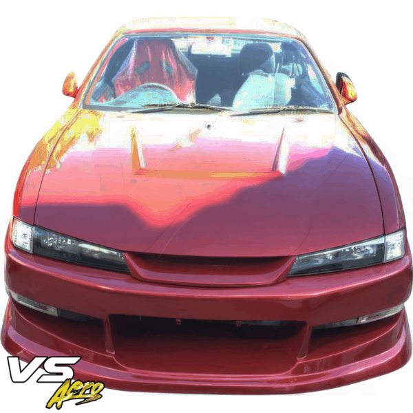 VSaero FRP WOR9 v1 Front Bumper for Nissan 240SX (S14) 1997-1998 - Image 8