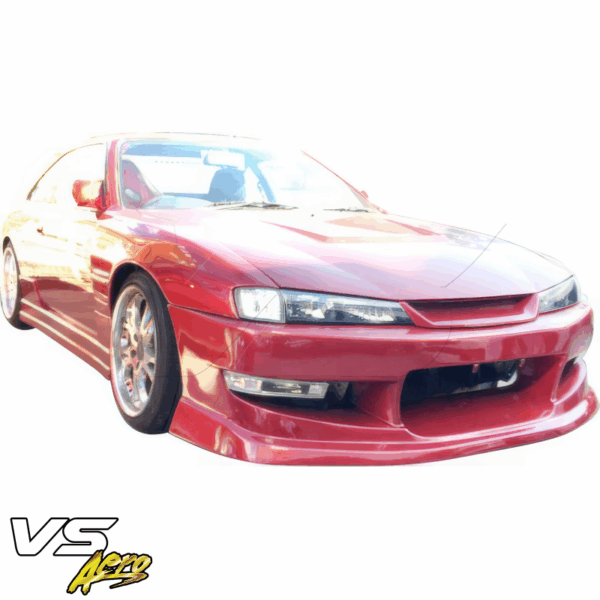 VSaero FRP WOR9 v1 Front Bumper for Nissan 240SX (S14) 1997-1998 - Image 9