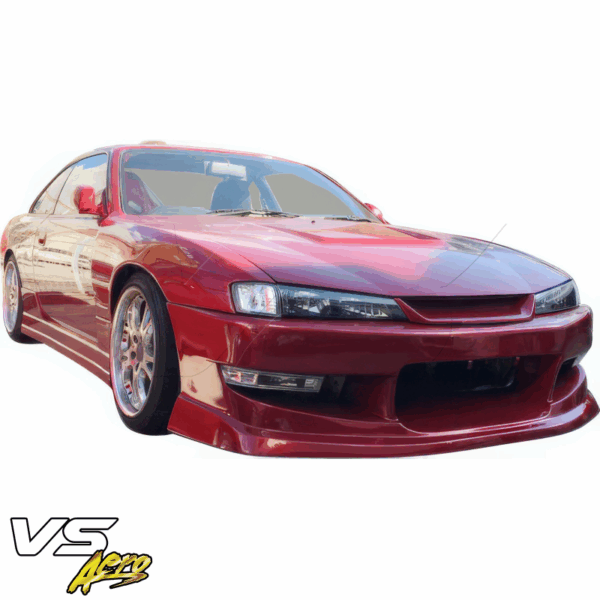 VSaero FRP WOR9 v1 Front Bumper for Nissan 240SX (S14) 1997-1998 - Image 11