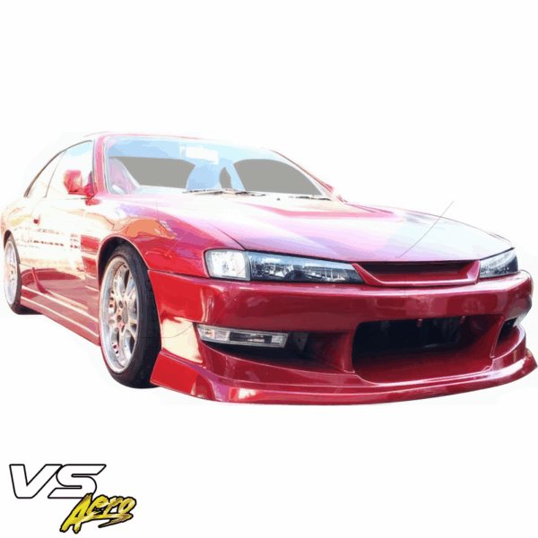 VSaero FRP WOR9 v1 Front Bumper for Nissan 240SX (S14) 1997-1998 - Image 12