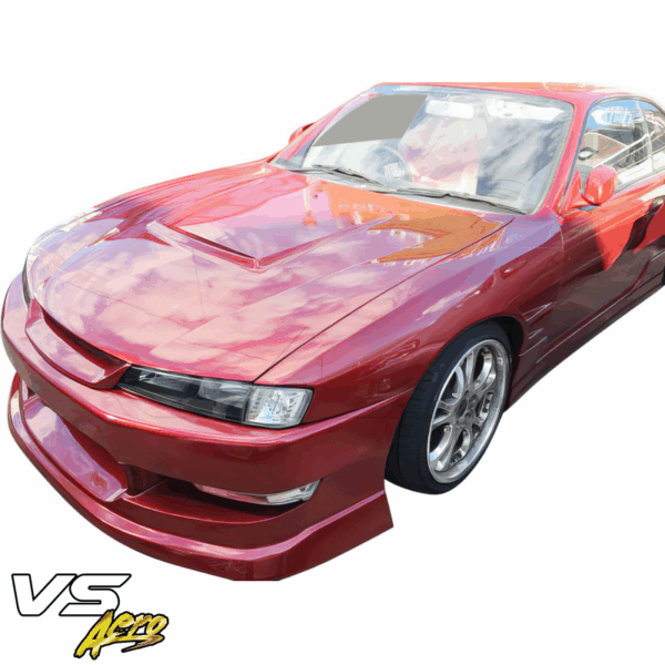 VSaero FRP WOR9 v1 Front Bumper for Nissan 240SX (S14) 1997-1998 - Image 14