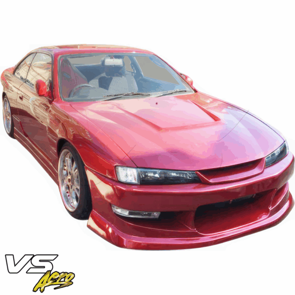 VSaero FRP WOR9 v1 Front Bumper for Nissan 240SX (S14) 1997-1998 - Image 16