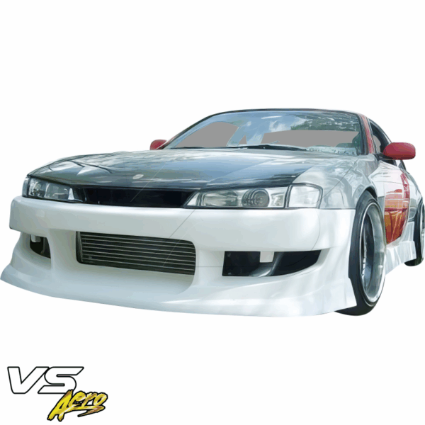 VSaero FRP WOR9 v1 Front Bumper for Nissan 240SX (S14) 1997-1998 - Image 17