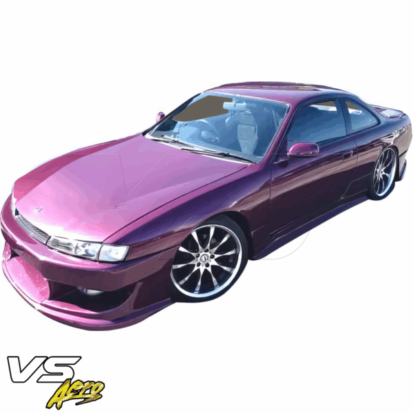 VSaero FRP WOR9 v1 Front Bumper for Nissan 240SX (S14) 1997-1998 - Image 22