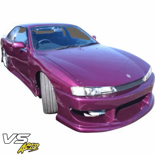 VSaero FRP WOR9 v1 Front Bumper for Nissan 240SX (S14) 1997-1998 - Image 23