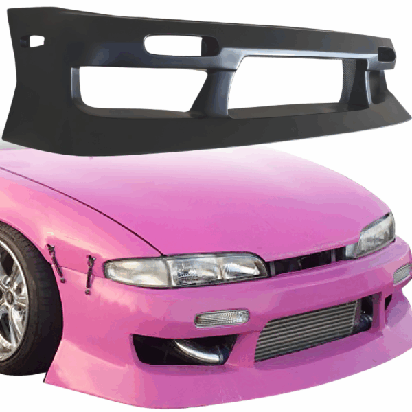VSaero FRP URA Front Bumper for Nissan 240SX (S14) 1995-1996 - Image 9