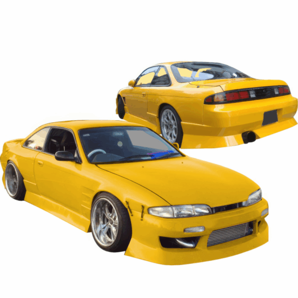 VSaero FRP URA Body Kit 4pc for Nissan 240SX (S14) 1995-1996 - Image 2