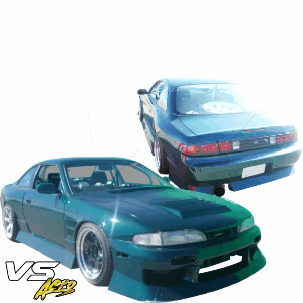 VSaero FRP URA Body Kit 4pc for Nissan 240SX (S14) 1995-1996 - Image 3