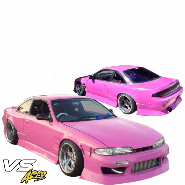 VSaero FRP URA Body Kit 4pc for Nissan 240SX (S14) 1995-1996 - Image 4