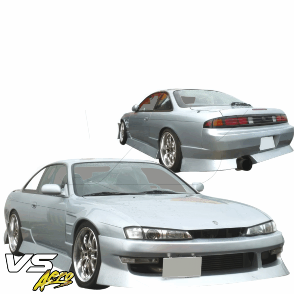 VSaero FRP URA Body Kit 4pc for Nissan 240SX (S14) 1997-1998 - Image 2