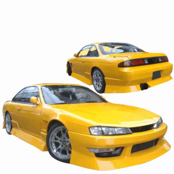 VSaero FRP URA Body Kit 4pc for Nissan 240SX (S14) 1997-1998 - Image 4