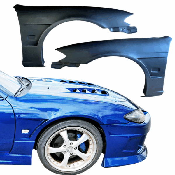 VSaero FRP MSPO S14.5 Conversion Fenders (front) for Nissan 240SX (S14) 1995-1998 - Image 8