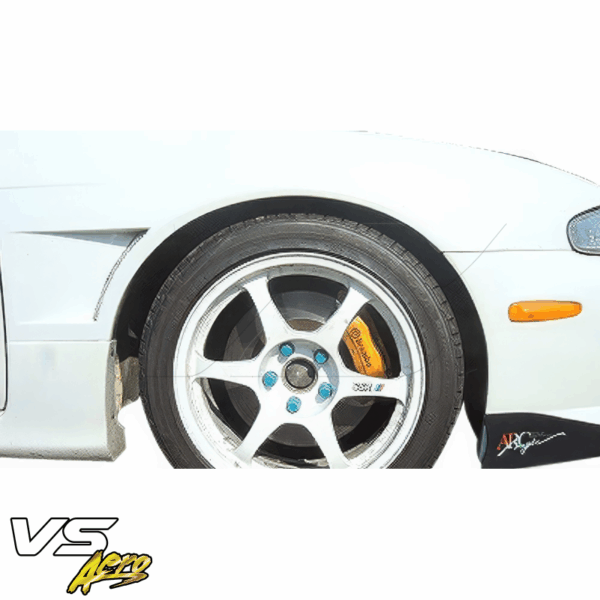 VSaero FRP MSPO Wide Body Fenders (front) 25mm for Nissan 240SX (S14) 1995-1996 - Image 5