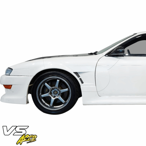 VSaero FRP MSPO Wide Body Fenders (front) 25mm for Nissan 240SX (S14) 1997-1998 - Image 12